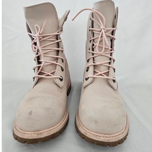 Timberland Women's Light Pink Jayne Waterproof Fold Down Boot sz 7M Fleece Basic - Picture 5 of 9